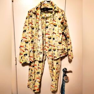 Pre-owned 2 piece set Sushi Pajamas by The Cat's Pajamas.  Size L